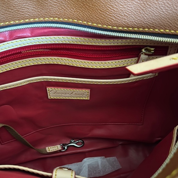 Dooney & Bourke Helena shopper Brown Tote Bag with Leather Accents NWT - Picture 9 of 16